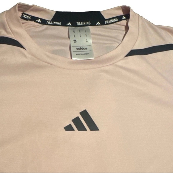 Adidas Train Essentials Workout Tee Women’s Small Pink Black New No Tags - Picture 3 of 9